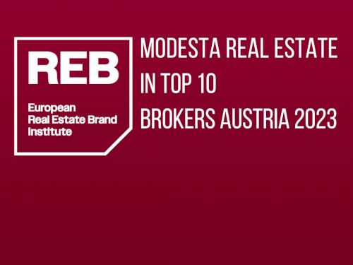 MODESTA REAL ESTATE IN THE TOP 10 IN THE CATEGORY BROKER AUSTRIA